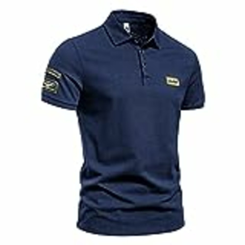 Vendo 2021 Camiseta para Hombre,Verano Polo Camiseta Deporte Manga Corta Color sólido Moda Estilo Militar Slim Fit Casuales T-Shirt Blusas Originales Camisas algodón Suave básica otoño Camisetas