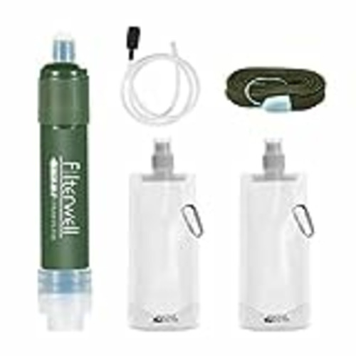 Vendo Swetup Filtro de Agua Supervivencia 4000l, Filtro de Agua Acampada, Filtro de Agua Portátil Sistema, Mini Filtro de Agua Portátil, Purificador de Agua Emergencia con 2 Bolsas para Beber para Viajes