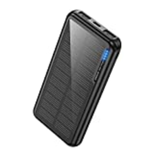 Vendo Cargador Solar 20000mAh con Entradas Tipo C & Mirco USB Batería Externa Solar Power Bank Solar Carga Rápida con 2 Salidas USB para iPhone Samsung Android Móviles