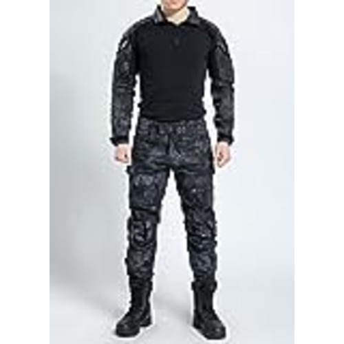 Vendo Juego de chaqueta y pantalones comando, diseño de camuflaje y estilo uniforme militar, color Black Python Camouflage, tamaño Medium