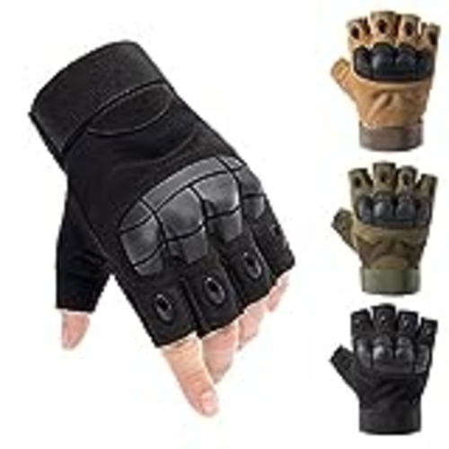 Vendo Guantes Tácticos de Medio Dedo, Guantes Sin Dedos de Airsoft Paintball, Guantes de Moto Militares Caza Ciclismo, Tiro Senderismo Camping, Guantes de del Ejército Boxeo MTB Scooter (M, Negro)