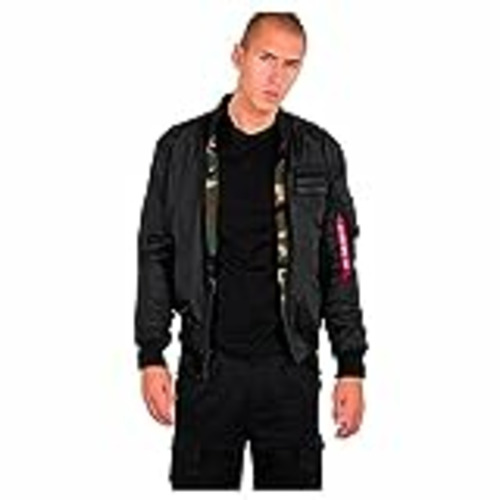 Vendo ALPHA INDUSTRIES MA-1 FLC Rev Chaqueta, Negro (Black-03), Small para Hombre