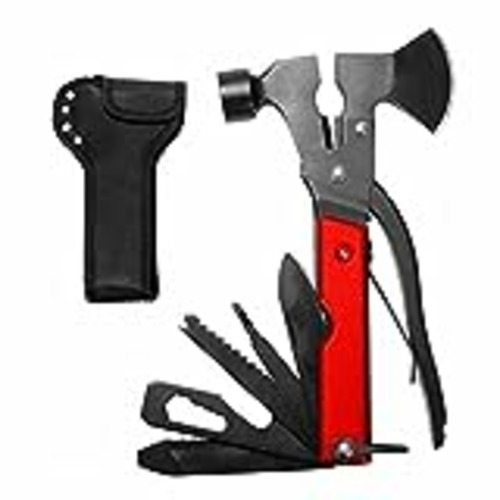 Vendo 18 en 1 Herramienta Multifunción Regalo Hombre Hacha Multiherramienta con Articulos de Caza Herramienta Multiusos para Cazar Pescar Senderismo Camping Supervivencia Regalos Originales para Cazadores