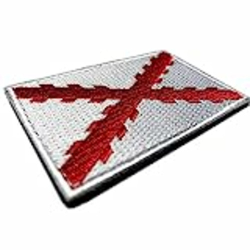 Vendo Bandera Cruz de Borgoña 100% Bordado - Escudo bordado - Parches Ropa - Parches Militares - Tercios Españoles - Imperio Español - 80 x 50 mm