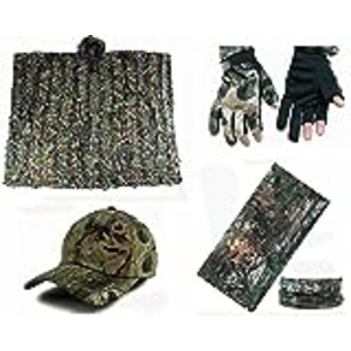Vendo XUE Ghillie Traje de camuflaje 3D con guantes de camuflaje, sombrero y sombrero 12 en 1, traje de francotirador para caza de selva, disparo, fotografía de vida silvestre o Halloween