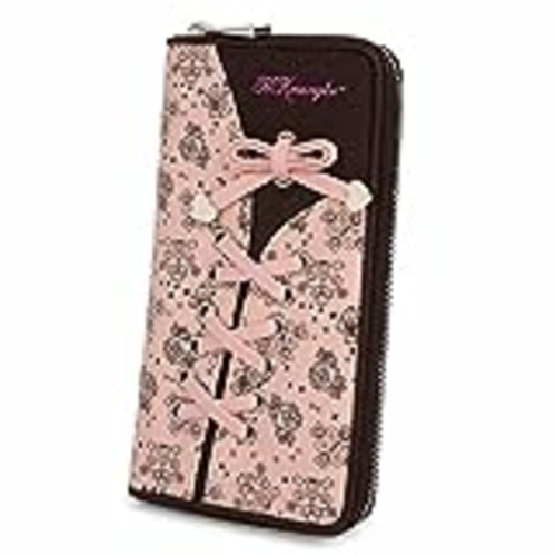 Vendo UTO Cartera RFID de Mujer Monedero Largo de Cremallera Moda Diseño Lazo Patrón Lindo Plegable con Bolsillo para Monedas Rosa