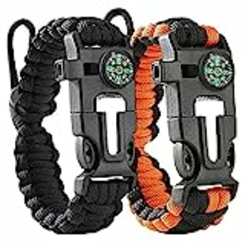 Vendo Flintronic Pulseras de Supervivencia al Aire Libre, 2PCS 5 en 1 Paracord Bracelets, Kit Pulsera Paracord Supervivencia, Camuflaje Supervivencia Pulsera para Camping/Actividades al Aire Libre