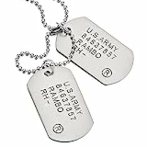 Vendo COOLSTEELANDBEYOND Satinado Dos Piezas Militar Ejército Dog tag, Collar con Colgante de Hombre, Bola Cadena 70CM