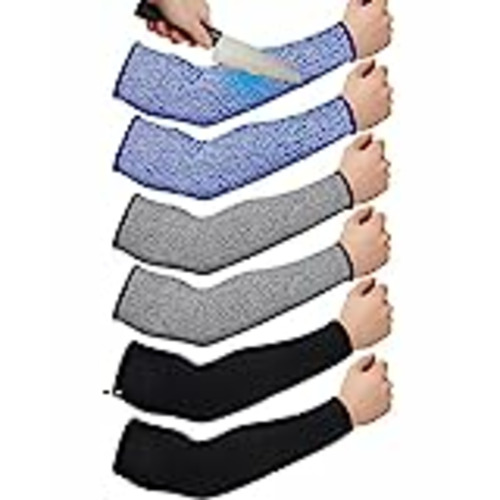 Vendo 3 Pares de Mangas de Brazo Resistentes a Cortes Protectores de Brazo de Nivel 5 para Piel Fina y Moretones Mangas Protectoras para Brazos Mangas Protectoras de Mecánicos, 3 Colores