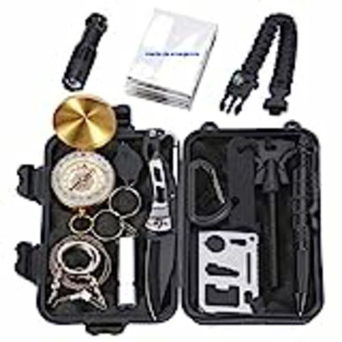 Vendo Homvik Kits de Supervivencia 14 en 1 multifuncional Kits Tácticos con Navaja Linterna Manta de Emergencia y Pulsera de Paracord para Acampada Senderismo Excursión Montañismo Viaje al Aire Libre