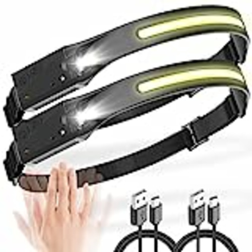 Vendo UNBON Linterna Frontal LED Recargable, 2 Pack Linterna Cabeza LED Alta Potencia con 5 Modos de Luz y Sensor de Movimiento Luz Frontal Cabeza Impermeable Ligera para Bricolaje Reparación Correr Pesca