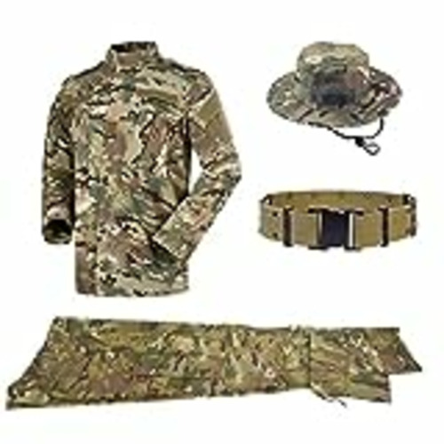 Vendo QHIU Uniforme Traje táctico con cinturón Boonie Hat BDU Combat Camisa y Pantalones de Camuflaje de Camuflaje para Hombres Ejército del Ejército para Airsoft Paintball al Aire Libre