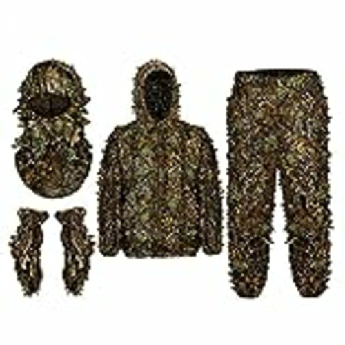 Vendo Amagogo Traje Ghillie para Hombre, Traje de Camuflaje, Chaqueta, Ropa, Capucha, máscara Facial Completa, Conjunto de Guantes 3D Leafy para, Fiesta, s