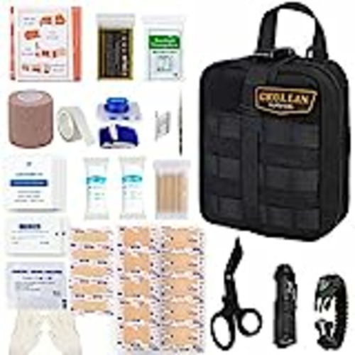 Vendo GRULLIN Kit de Control de Sangrado de Primeros Auxilios táctico de Emergencia EMT, Bolsa Militar MOLLE de liberación rápida con cizalla de Trauma, férula, Vendajes para heridas, Equipo