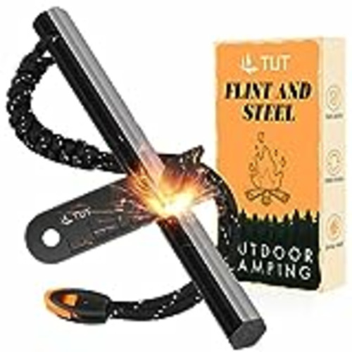 Vendo TUT Pedernal Magnesio XXL, Encendedor Ferrocerio Supervivencia Profesional, Iniciador de Fuego, 127 mm Hexagonal de Pedernal de Acero Kit de Cámping