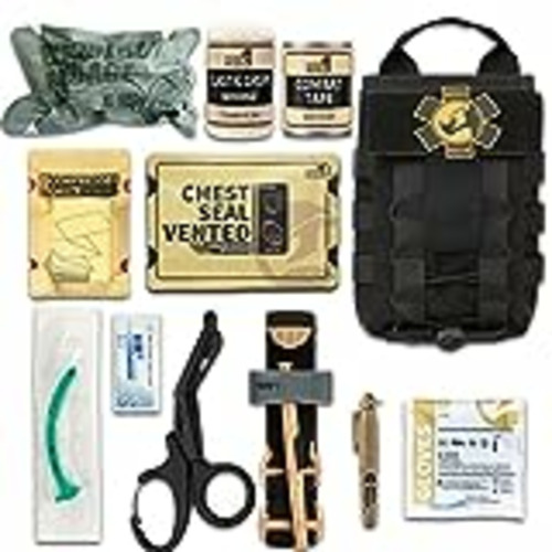 Vendo RHINO RESCUE IFAK Botiquin de primeros, Tactico First Aid Kit Militar Molle Medicina EMT Survival Trauma Kit Auxilios (Negro)