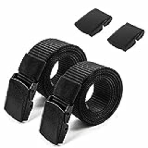 Vendo Paquete de 2 cinturones tácticos militares para hombre, cinturón de nailon de 1.5 pulgadas, cinturón de cincha para exteriores, New Black + Black, XX-Large
