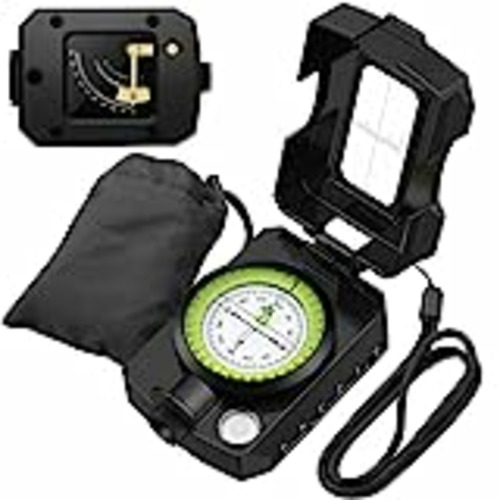 Vendo Proster Brújula Profesional Ligera con Clinómetro Brújula Militar Impermeable con Bolsa de Transporte Brújula de Navegación para Camping Senderismo Caza Navegación Actividades al Aire Libre-Negro