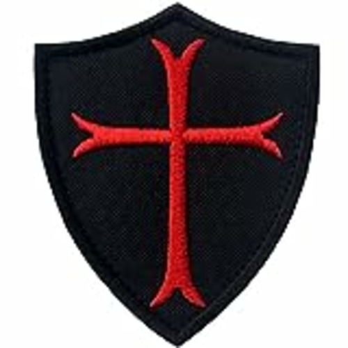 Vendo Caballeros Templarios Escudo Cruzado Militar Moral Broche Bordado de Gancho y Parche de Gancho y Bucle de Cierre