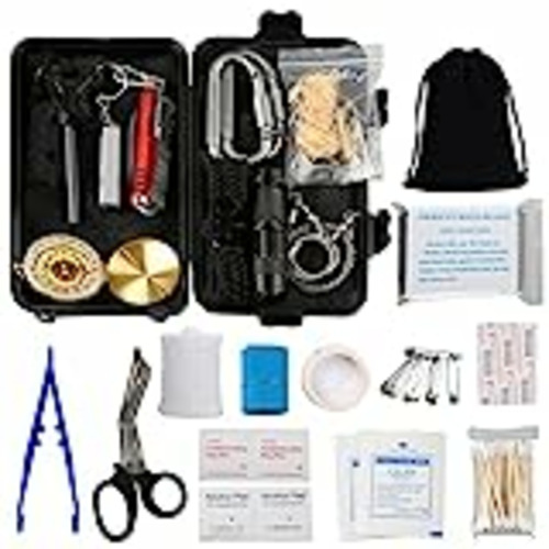 Vendo Lixada Kit de Supervivencia Emergencia 23 en 1 Multi Herramientas Suministros de Primeros Auxilios para Camping Senderismo Caza Pesca