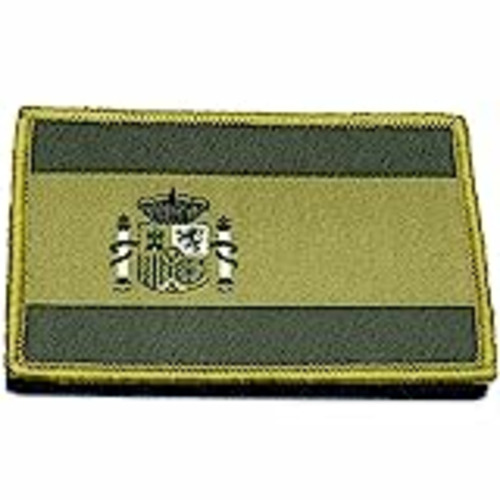 Vendo Parche Táctico Bordado Bandera España Adhesivo con Velkro - Parche Verde Militar para Chaleco Airsoft - Parche Bandera España - Airsoft Parches para Mochilas Militares - 75 x 50 mm