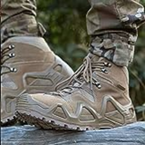 Vendo Botas Militares para Hombres Impermeables, Bota táctica Transpirable,Zapato de Combate del ejército,Bota selvática con Cordones Antideslizante,Beige- 42 EU