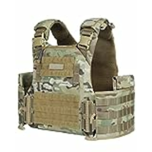 Vendo OneTigris FYR - Soporte táctico para placa de transporte de placa de liberación rápida, chaleco de airsoft, placas MOLLE ajustables, protector de pecho para paintball policía airsoft (MultiCam)