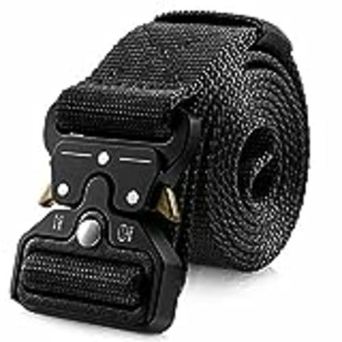 Vendo Mozeto - Cinturón táctico unisex, cinturón militar con cierre rápido de hebilla de metal, cinturón de nailon para actividades al aire libre, trabajo, actividades militares, ocio, caza Negro Small