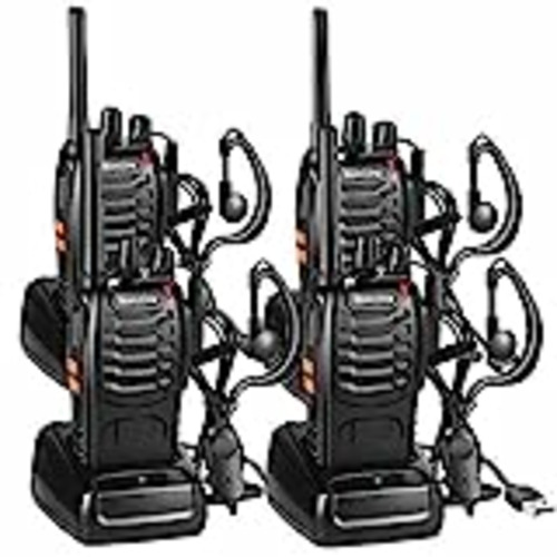 Vendo Walkie Talkie Recargable, 16 Canales PMR446 Walky Talky, Profecionales CTCSS DCS 3KM Radiocomunicación, con Auricular Incorporado Antorcha de LED, 2 Pares