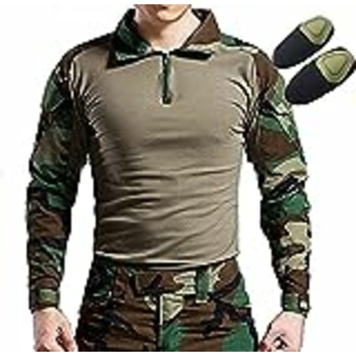 Vendo H World EU Tactical Hunting Camisa de Manga Larga Militar con Coderas (Woodland, M)