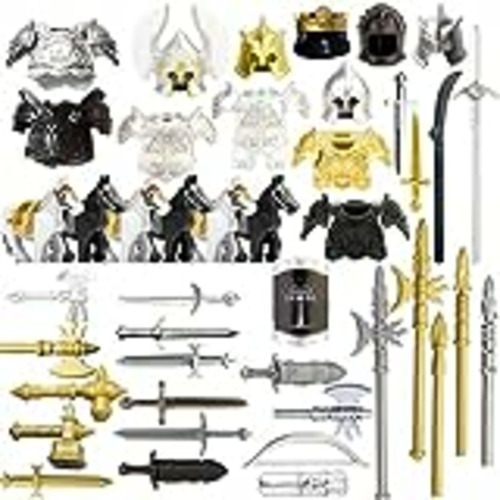 Vendo Mecotecn 49 piezas de juguete militar armas personalizadas con casco y armadura, para mini figuras de soldado bloque de construcción, compatible con LEGO (estilo griego antiguo)