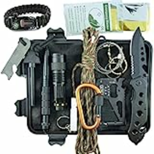 Vendo Kit de Supervivencia Militar Profesional de Tercera Generación Emergencia Montaña Excursión Senderismo al Aire Libre 11En1 Linterna Pulsera Táctica Paracord Multiuso Pedernal Navaja Viaje Acampar