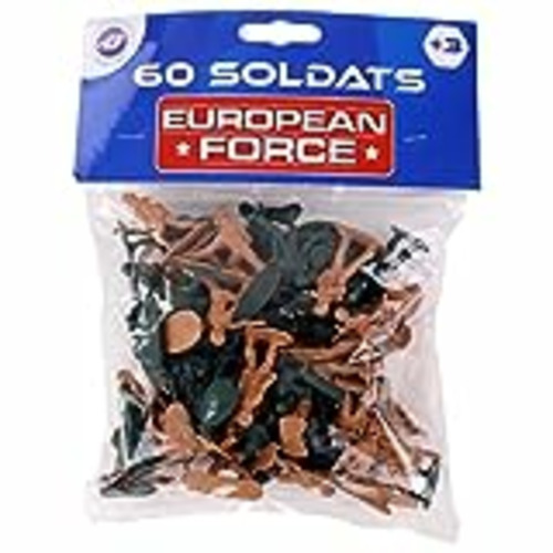 Vendo EUROPEAN FORCE - 60 Pequeños Soldados - Soldados - 080227 - Caqui - Plástico - Militar - Juguete Niño - Miniatura - 3,5 cm x 3,5 cm - De 3 años