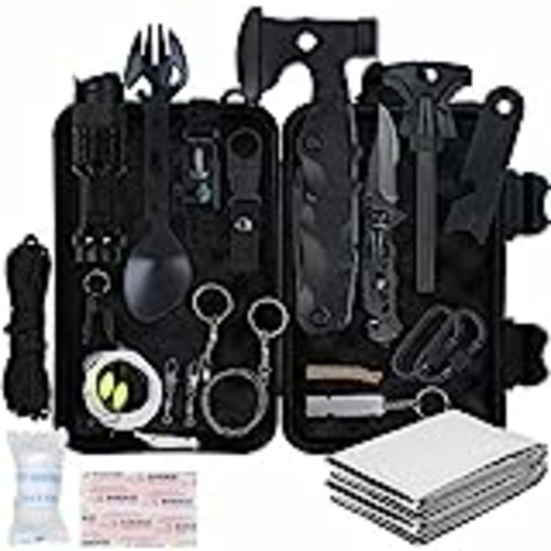 Vendo VEUWOLM Kit de Supervivencia, 18 en 1 Equipo de Supervivencia, Profecional Multifuncional Kits Tácticos, Supervivencia de Bolsa de Herramientas para Que Viajan Hacen Senderismo Montañismo Acampa