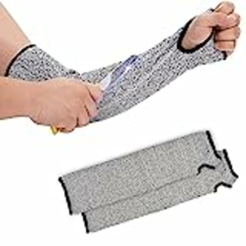 Vendo Mangas Anticortes, Protección Nivel 5 de alto Rendimiento Mangas del Brazo Herramienta de Jardinería y Carnicería Prevenir Raspaduras Rasguños Piel Irritaciones UV (1 Par)