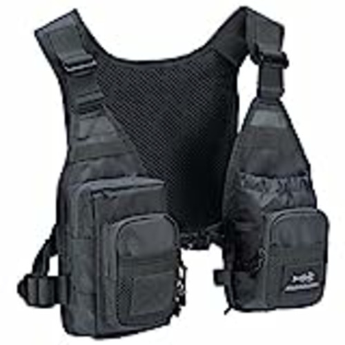 Vendo BASSDASH FV08 Chaleco de pesca con mosca ultraligero para hombres y mujeres, paquete de pecho portátil, talla única, Gris, talla única