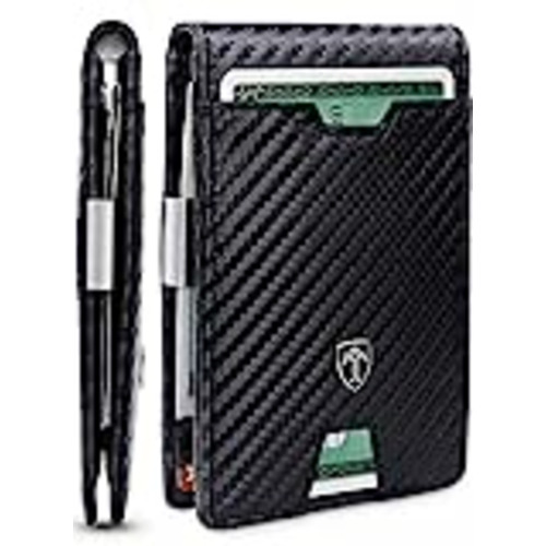 Vendo TRAVANDO Cartera con Pinza para Billetes London Bloqueo RFID - Tarjetero Hombre Slim - Billetero (Carbono)