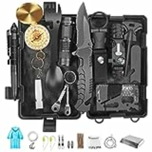 Vendo Kit de Supervivencia, Multifuncional Bolsa de Supervivencia de Emergencia, Botiquín Profesional de Primeros Auxilios para Viajar Caminar Acampar al Aire, cumpleaños