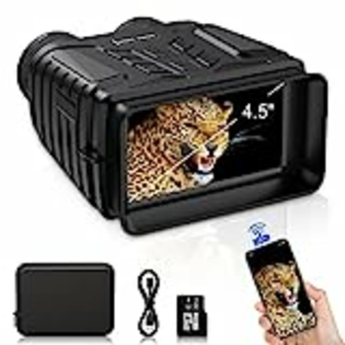 Vendo Binoculares Visión Nocturna 4K, Relassy HD 40MP Visor Nocturno con Función WiFi Ampliación 8X, Recargable 4000mAH Prismáticos Visión Nocturna con LCD de 4.5