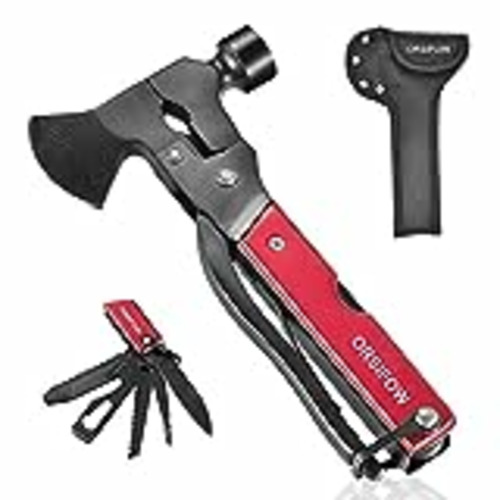 Vendo ORSIFOW Herramienta Multiuso, 18 in 1 Inoxidable Hacha Supervivencia con Martillo Alicates Cuchillo Destornillador Abrebotellas, kit Supervivencia para Acampada Senderismo y Emergencias