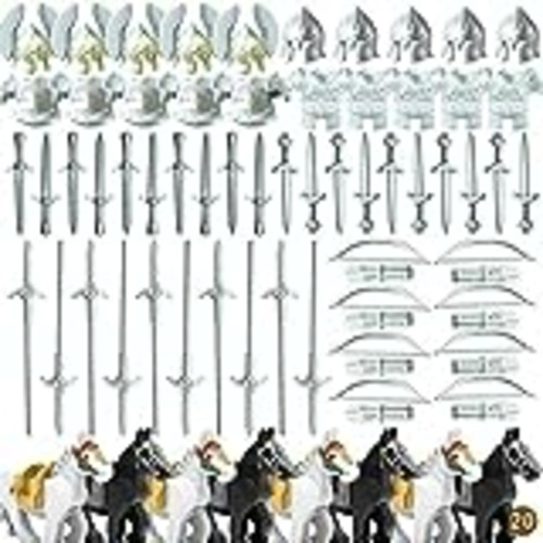 Vendo Mecotecn Mecotecn 82Pcs Bloques de Construcción Militares con Custom Armas y Armadura para Figuras de Soldados y Mini Figuras, Compatible con Lego (Estilo Griego Antiguo)