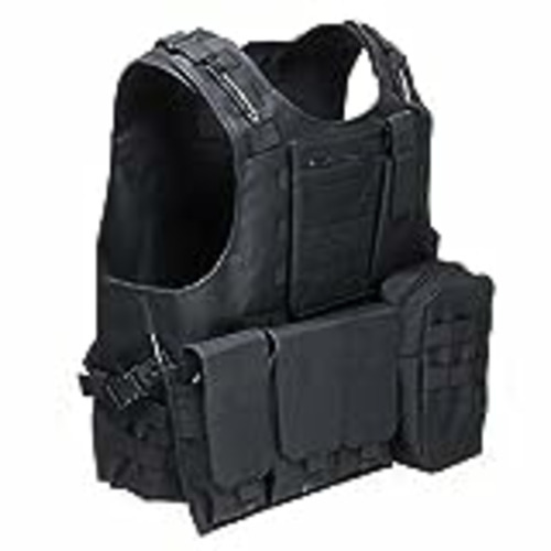 Vendo Chalecos Tácticos, Anfibio Chaleco táctico Militar Molle Chaleco Combate Asalto Placa Camuflaje Chaleco del Portador (Negro)