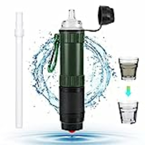 Vendo Czemo Filtro de Agua Supervivencia 3000L Filtro Purificador de Agua Portatil Aire Libre Mini Potabilizador de Agua Supervivencia para Camping Senderismo y Emergencia