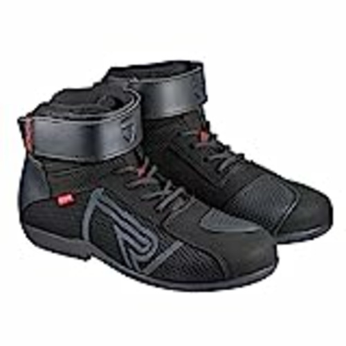 Vendo Zapatillas motocicleta CURVE Rubi Negras | Hombre y mujer | Microfibra | Uso urbano | Refuerzo cambio de marchas, detalles rojos, cordones, suela antideslizante | CE | Talla 43