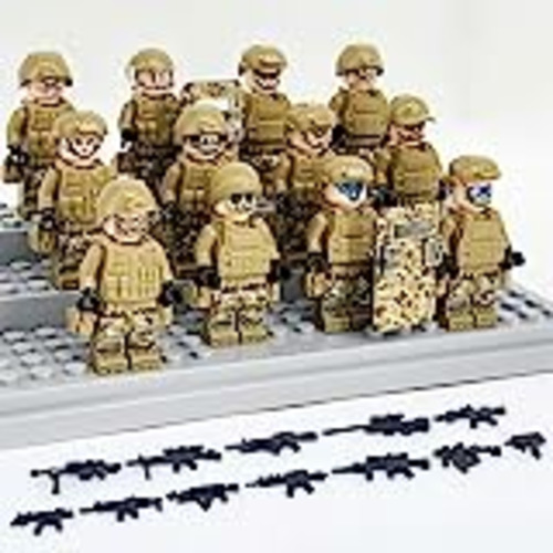 Vendo Juego de 12 figuras militares, figuras de camuflaje de fuerzas especiales, mini soldados, base militar con armas, regalos de cosplay para niños