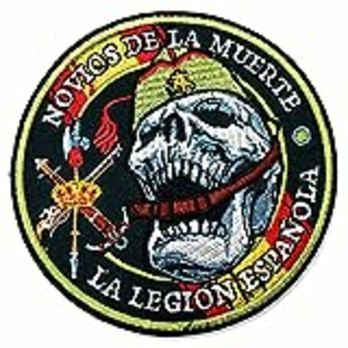 Vendo Parche de La Legion Española Fuerzas Armadas España Ejército de Tierra Español Militar bordado con gran Adherencia (Novios de la Muerte 9cm)